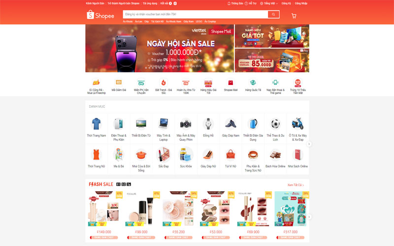 website thương mại điện tử shopee